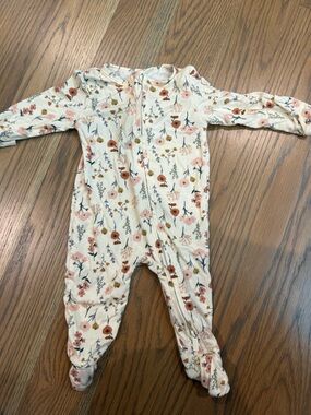 Lou Lou & Company Cream Floral Footed One-Piece